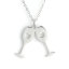 Immagine di 316 Acciaio inossidabile Collana Tono Argento Bicchiere a Calice Cuore 40cm - 39cm Lunghezza, 1 Pz