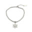 Image de Bracelets en 316 Acier Inoxydable Argent Mat Flocon de Neige de Noël 18cm - 16cm long, 1 Pièce