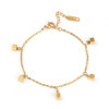 Picture of 316 Stainless Steel Double Layer Bracelets Gold Plated Cube 16.5cm(6 4/8") long, 1 Piece