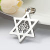 Picture of 316 Stainless Steel Pendants Star Of David Hexagram Silver Tone Tree 41mm x 26mm, 1 Piece