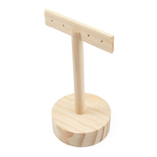 Picture of Wood Jewelry Displays T-shaped Natural 9.4cm x 7.5cm , 1 Piece