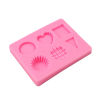 Picture of Silicone Resin Mold For Jewelry Making Rectangle Pink Mixed 95mm(3 6/8") x 72mm(2 7/8"), 1 Piece