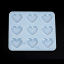 Picture of Silicone Resin Mold For Jewelry Making Rectangle White Heart 20.6cm x 18.2cm, 1 Piece