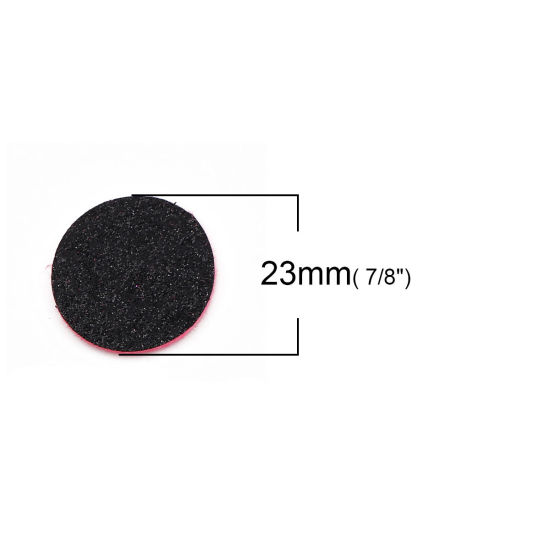 Picture of Nonwovens Felt Oil Diffuser Pads Round Black Glitter 23mm Dia., 20 PCs