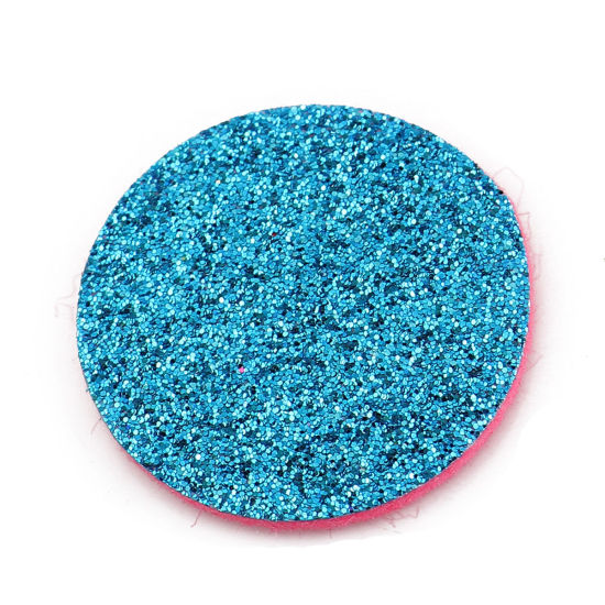 Picture of Nonwovens Felt Oil Diffuser Pads Round Blue Glitter 28mm Dia., 20 PCs