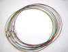 Bild von Stahldraht Choker Halskette Ringförmig mit Schraubverschluss Mix Farben 46cm lang, 10 Stücke
