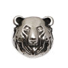 Picture of 304 Stainless Steel Casting Beads Bear Animal Antique Silver Color 13mm x 13mm, Hole: Approx 3mm, 1 Piece