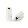 Picture of Zinc Based Alloy Hammered Spacer Beads Rectangle Antique Silver Color 18mm x 7mm, Hole: Approx 1.9mm, 10 PCs