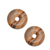 Picture of (Grade A) Stone ( Natural ) Pendants Round Brown 40mm Dia., 1 Piece