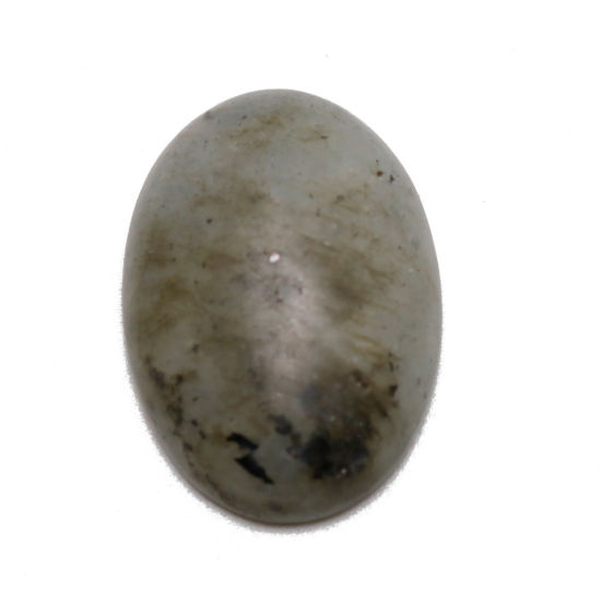 Изображение (Сорт A) Сияющий Камень ( Природный ) Газоплотный Кабошон Овальные Светло-серый 25мм x 18мм, 5 ШТ