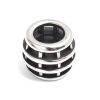 Picture of 304 Stainless Steel Casting Beads Barrel Antique Silver Color Hollow 13mm x 10mm, Hole: Approx 7.2mm, 1 Piece