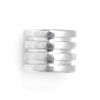 Picture of 304 Stainless Steel Casting Beads Cylinder Silver Tone Stripe 10mm x 8mm, Hole: Approx 6.6mm, 1 Piece