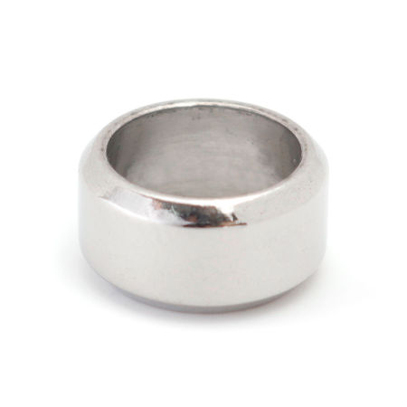 Picture of 304 Stainless Steel Casting Beads Cylinder Silver Tone 11mm x 6mm, Hole: Approx 8.7mm, 1 Piece