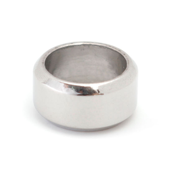 Bild von 304 Edelstahl Guss Perlen Zylinder Silberfarbe 11mm x 6mm, Loch: ca. 8.7mm, 1 Stück