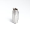 Picture of 304 Stainless Steel Magnetic Clasps Barrel Silver Tone Faceted Frosted 19mm x 9mm, 1 Piece