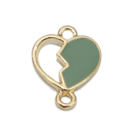 Picture of Zinc Based Alloy Connectors Broken Heart Fruit Enamel 