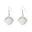 Imagen de 304 Acero Inoxidable Pendientes Tono de Plata Pirámide Hueco Transparente Rhinestone 4.5cm, Post/ Wire Size: (21 gauge), 1 Par