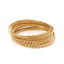Picture of 304 Stainless Steel Stacking Bangles Bracelets Gold Plated Round Spiral 23cm(9") long - 22cm(8 5/8") long, 1 Set ( 7 PCs/Set)