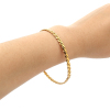 Picture of 304 Stainless Steel Stacking Bangles Bracelets Gold Plated Round Spiral 23cm(9") long - 22cm(8 5/8") long, 1 Set ( 7 PCs/Set)
