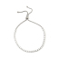 Picture of 304 Stainless Steel Adjustable Slider/ Slide Bolo Bracelets Silver Tone Clear Rhinestone 25cm(9 7/8") long, 1 Piece
