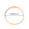 Picture of 304 Stainless Steel Stacking Bangles Bracelets Mixed Round 23cm(9") long - 22cm(8 5/8") long, 1 Set ( 3 PCs/Set)