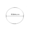 Picture of 304 Stainless Steel Stacking Bangles Bracelets Silver Tone Round 23cm(9") long - 22cm(8 5/8") long, 1 Set ( 7 PCs/Set)