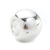 Picture of Zinc Based Alloy Spacer Beads Drum Silver Plated 10mm x 7mm, Hole: Approx 4.4mm, 30 PCs
