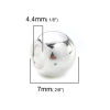 Picture of Zinc Based Alloy Spacer Beads Drum Silver Plated 10mm x 7mm, Hole: Approx 4.4mm, 30 PCs