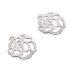 Picture of 304 Stainless Steel Chain Tail Extender Charms Irregular Silver Tone 14mm x 12mm, 10 PCs