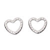 Picture of 304 Stainless Steel Chain Tail Extender Charms Heart Silver Tone 8mm x 7mm, 10 PCs