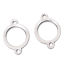 Image de Connecteurs en 304 Acier Inoxydable Rond Argent Mat 18mm x 13mm, 10 Pcs