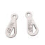 Imagen de 304 Acero Inoxidable Conectores Para Pulsera Collar Joyería Tono de Plata Gota Mensaje 11mm x 5mm, 10 Unidades