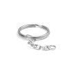 Picture of 304 Stainless Steel Keychain & Keyring Silver Tone Circle 7.4cm x 3.2cm, 5 PCs