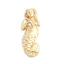 Bild von Zinklegierung Ösenknöpfe Einzeln Loch Meerjungfrau Matt Gold Gefüllt 24mm x 9mm, 5 Stück