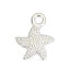 Picture of Zinc Based Alloy Ocean Jewelry Charms Starfish Silver Plated 17mm x 13mm, 50 PCs