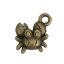 Picture of Zinc Based Alloy Ocean Jewelry Charms Crab Animal Bronzed 12mm x 11mm, 50 PCs