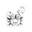 Picture of Zinc Based Alloy Ocean Jewelry Charms Crab Animal Antique Silver Color 12mm x 11mm, 50 PCs
