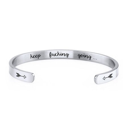 Titanium Steel Open Cuff Bangles Bracelets Round Silver Plated 15.5cm(6 1/8") long, 1 Piece