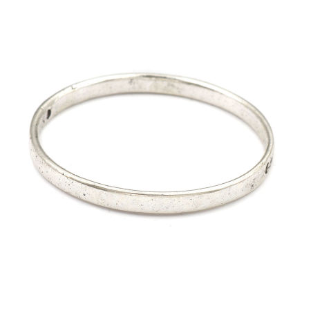 Zinc Based Alloy Open Back Bezel Pendants For Resin Antique Silver Color Round 6.1cm Dia., 2 PCs