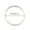 Picture of Zinc Based Alloy Open Back Bezel Pendants For Resin Antique Silver Color Round 6.1cm Dia., 2 PCs