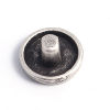 Imagen de Zamak Shank Botón Agujero Solo Ronda Plata Antigua lleno 12mm Dia, 10 Unidades