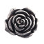Picture of Zinc Based Alloy Sewing Shank Buttons Single Hole Flower Antique Silver Color Filled 20mm x 19mm, 5 PCs