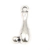 Picture of Zinc Based Alloy Sport Charms Bowling Ball Antique Silver Color 20mm x 9mm, 40 PCs