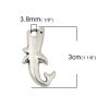 Picture of 40 PCs Zinc Based Alloy Ocean Jewelry Pendants Antique Silver Color Shark Animal 30mm x 17mm