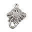 Bild von Zinklegierung Ozean Schmuck Charms Fisch Antiksilber 20mm x 15mm, 60 Stück