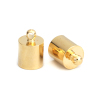 Picture of Brass Cord End Caps Cylinder 18K Real Gold Plated 12mm x 8mm, 200 PCs                                                                                                                                                                                         