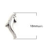 Imagen de Zamak Joyería del océano Cuentas Delfín Plata Antigua 18mm x 11mm, Agujero: Aprox 1mm, 50 Unidades