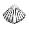 Imagen de Zamak Joyería del océano Cuentas Concha Plata Antigua 16mm x 14mm, Agujero: Aprox 1mm, 20 Unidades