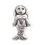 Immagine di Lega di Zinco Gioielli Oceanici Perline Sirena Pesce Argento Antico Circa 16mm x 8mm, Foro:Circa 5mm, 30 Pz