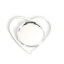 Bild von 10 Stück Messing Cabochon Charms Herz Versilbert Hohl (für 12mm ) 21mm x 19mm